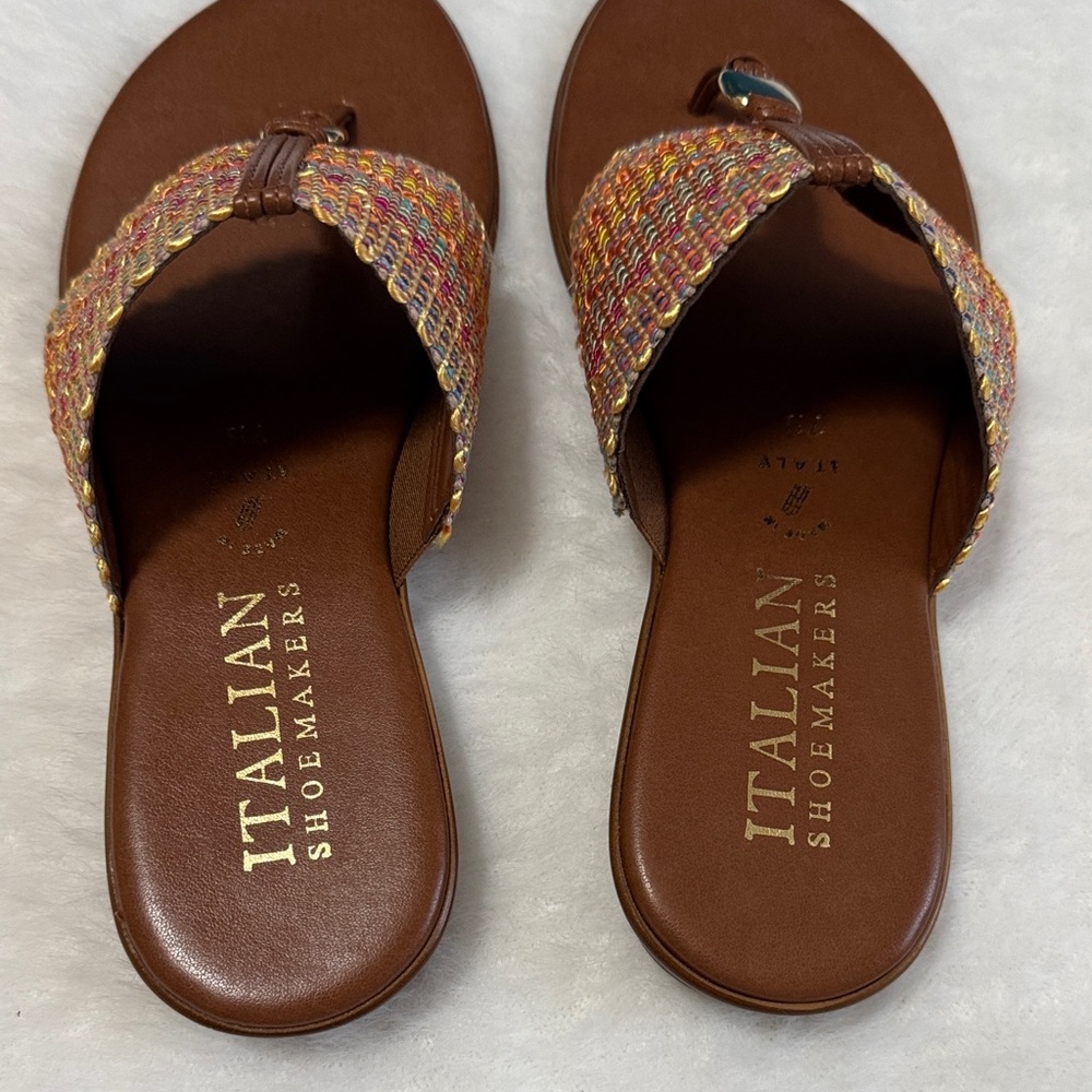 Italian Shoemakers Women's Woven Multicolor Sandals - Picture 3 of 3